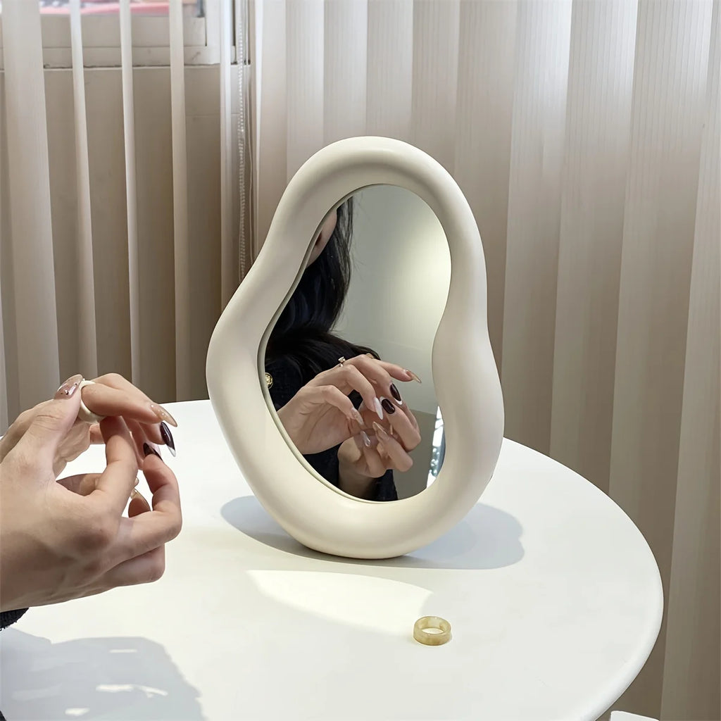 Ceramic Irregular Aesthetic Vanity Mirror