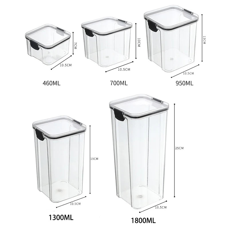 Large Airtight Kitchen Storage Jars Set