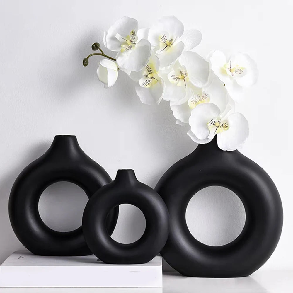 1Pcs Plastic Flat Minimalist Vase