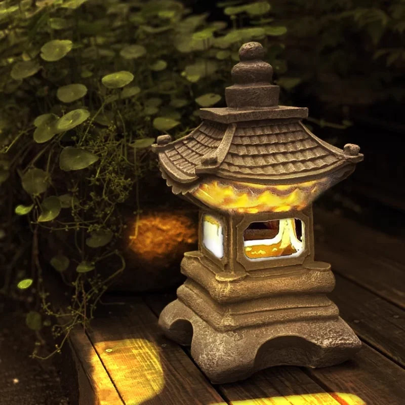 Solar LED Pagoda Garden Lantern