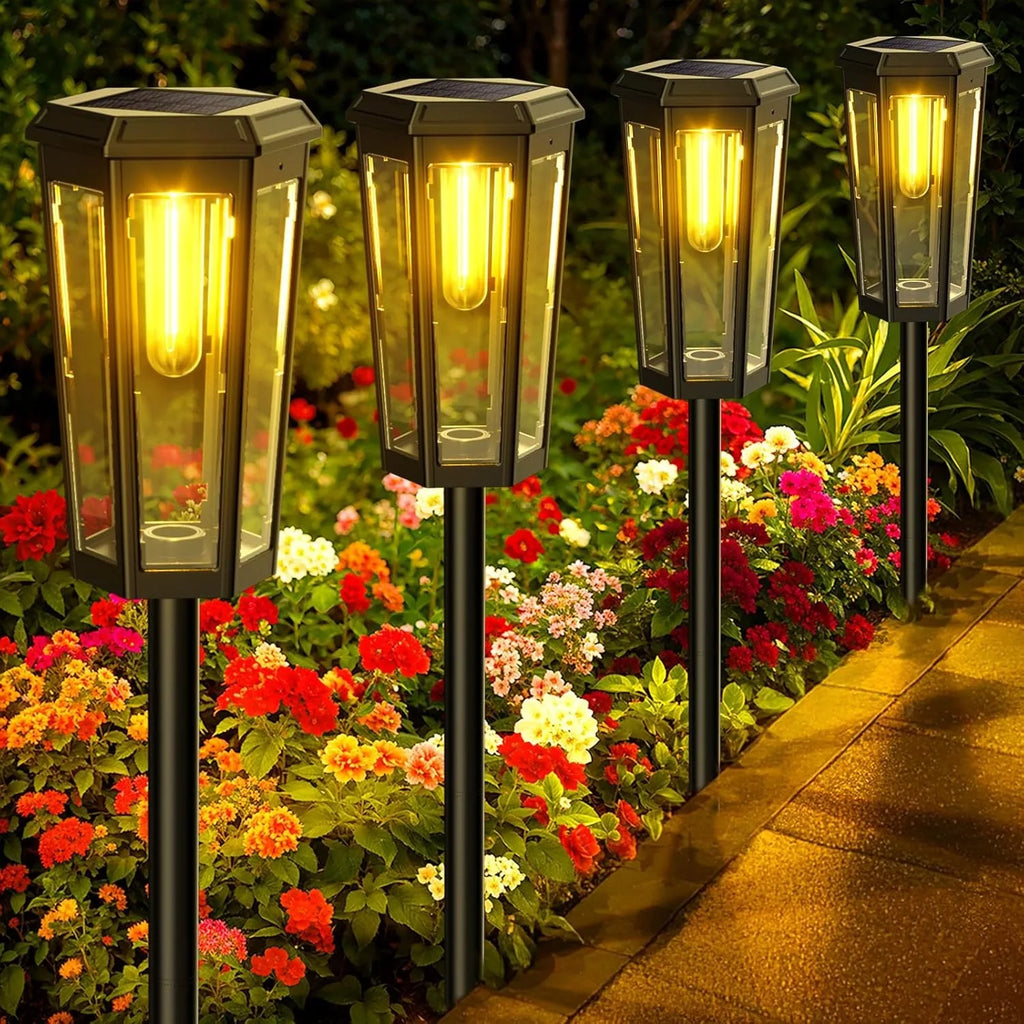 Solar Pathway Lights Outdoor Waterproof