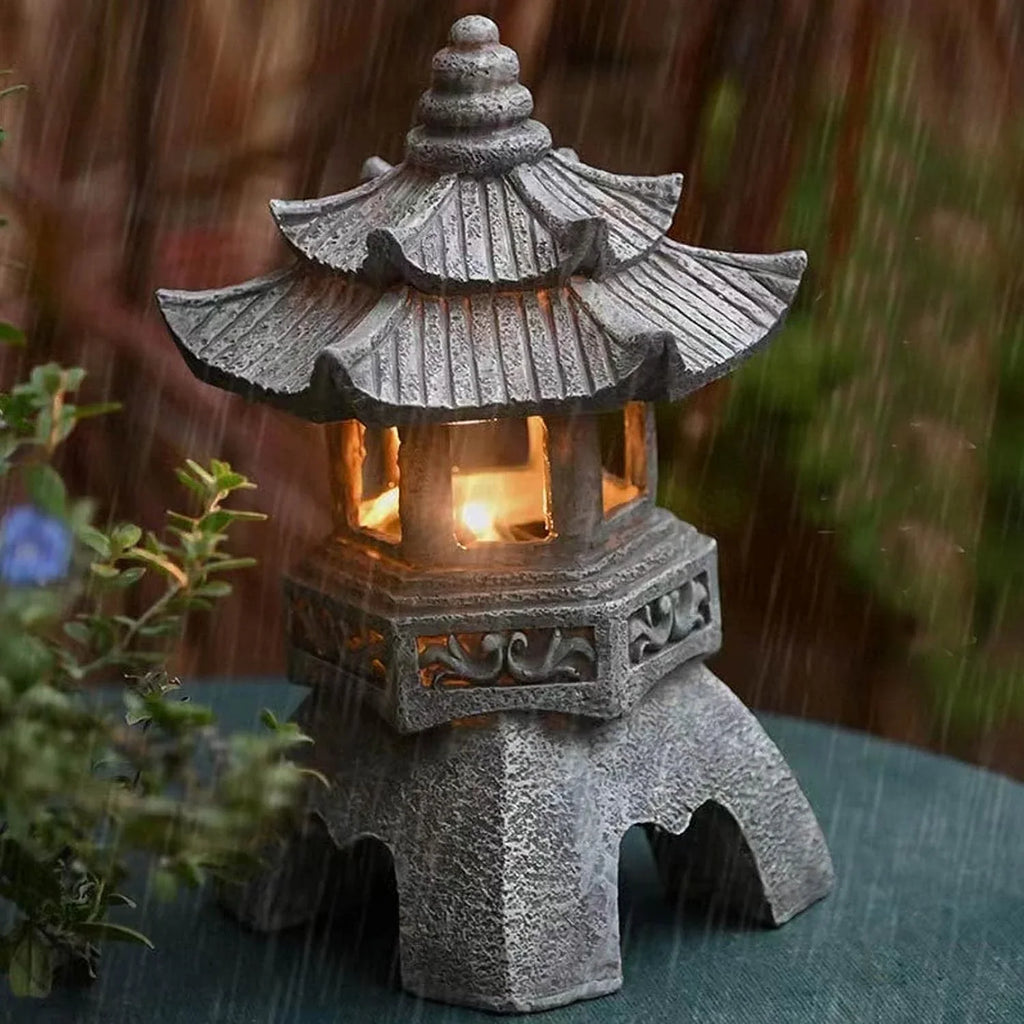 Solar LED Pagoda Garden Lantern