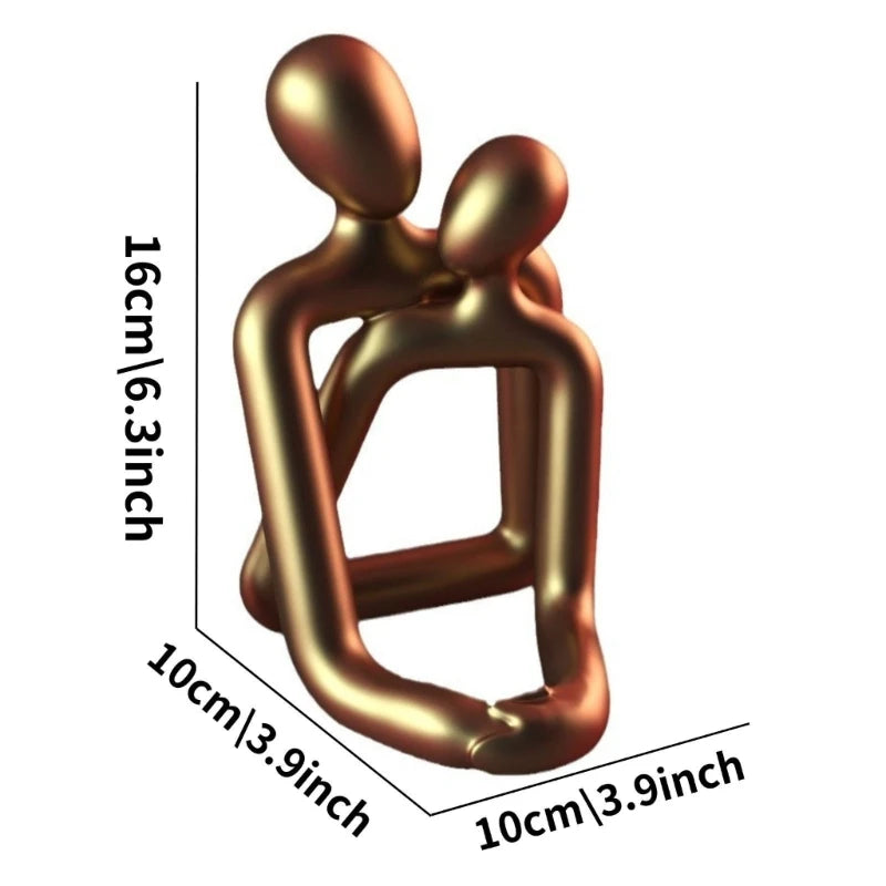 Abstract Couple Resin Love Sculpture