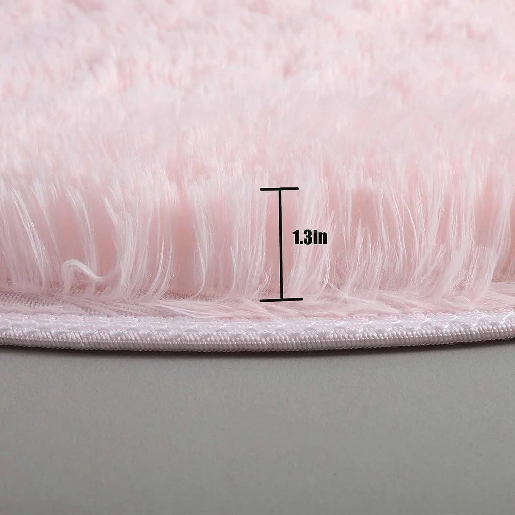 Fluffy Round Plush Area Rug