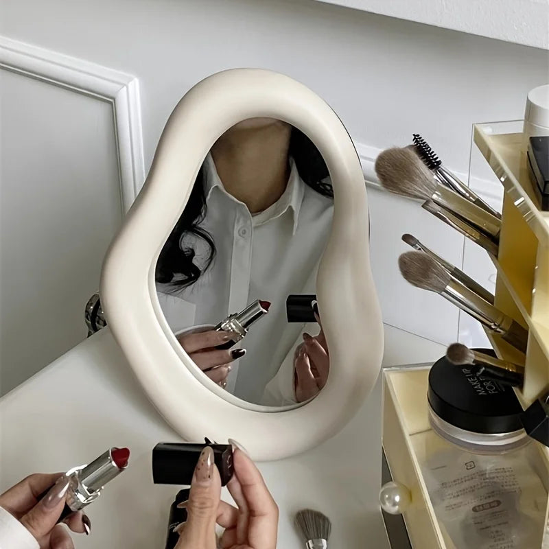 Ceramic Irregular Aesthetic Vanity Mirror
