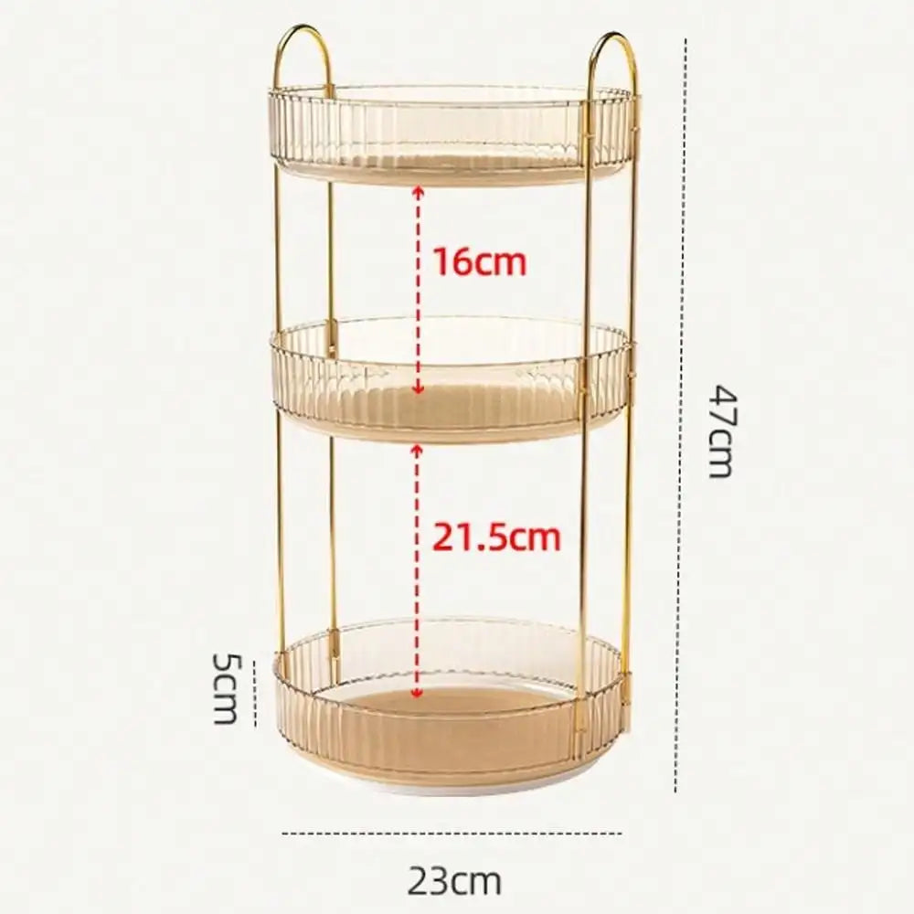 3-Tier Rotating Makeup Organizer