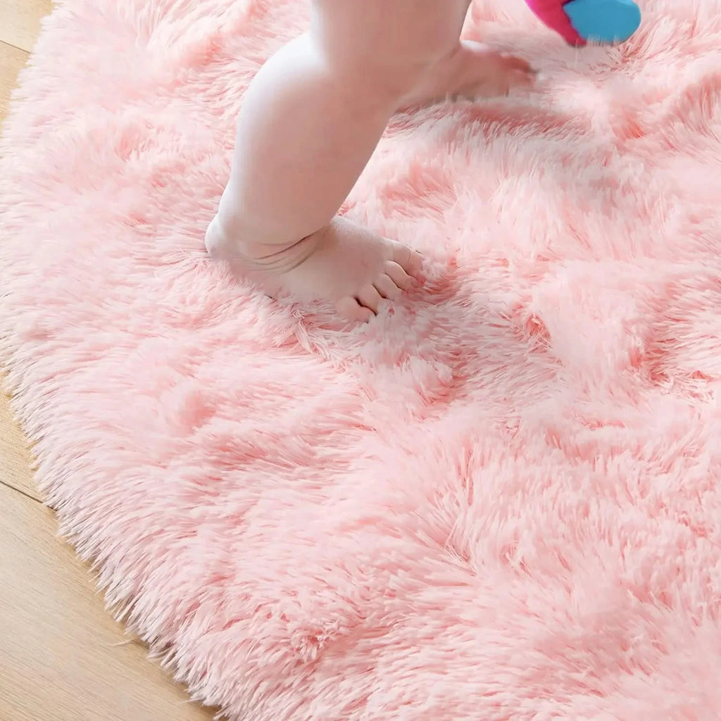 Fluffy Round Plush Area Rug
