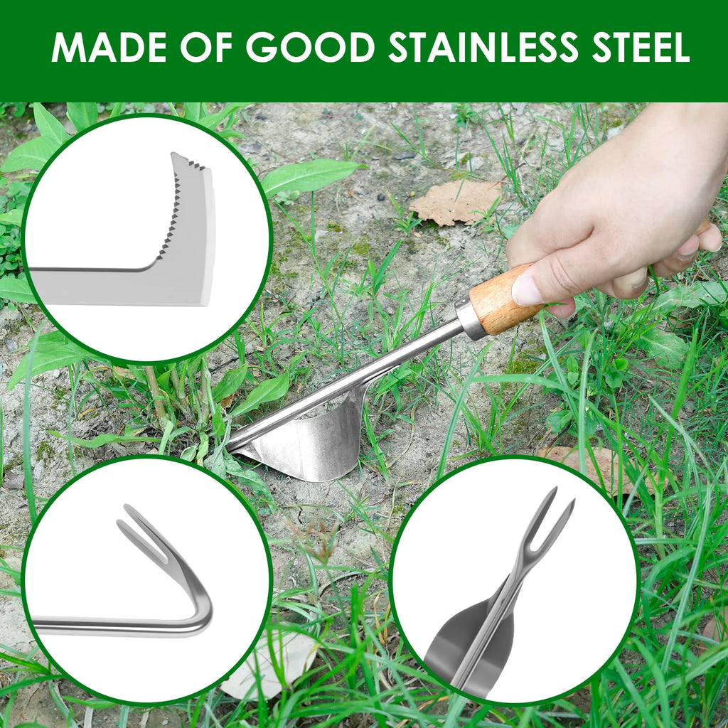 4PCS Stainless Steel Garden Weeder Set