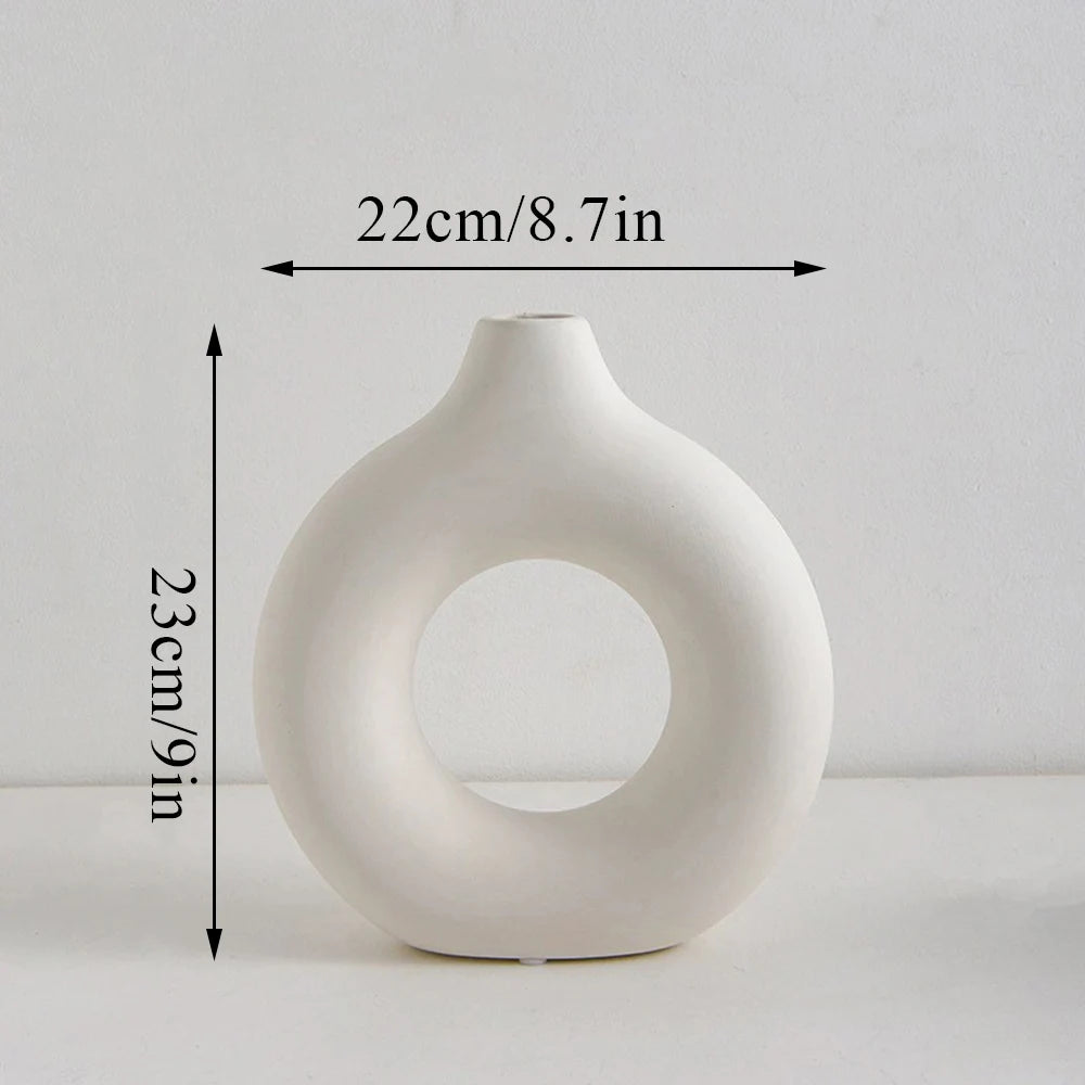 1Pcs Plastic Flat Minimalist Vase