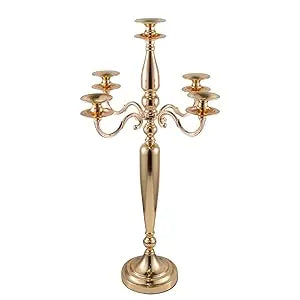 4Pcs 5 Arm Gold Candelabra Candle Holder