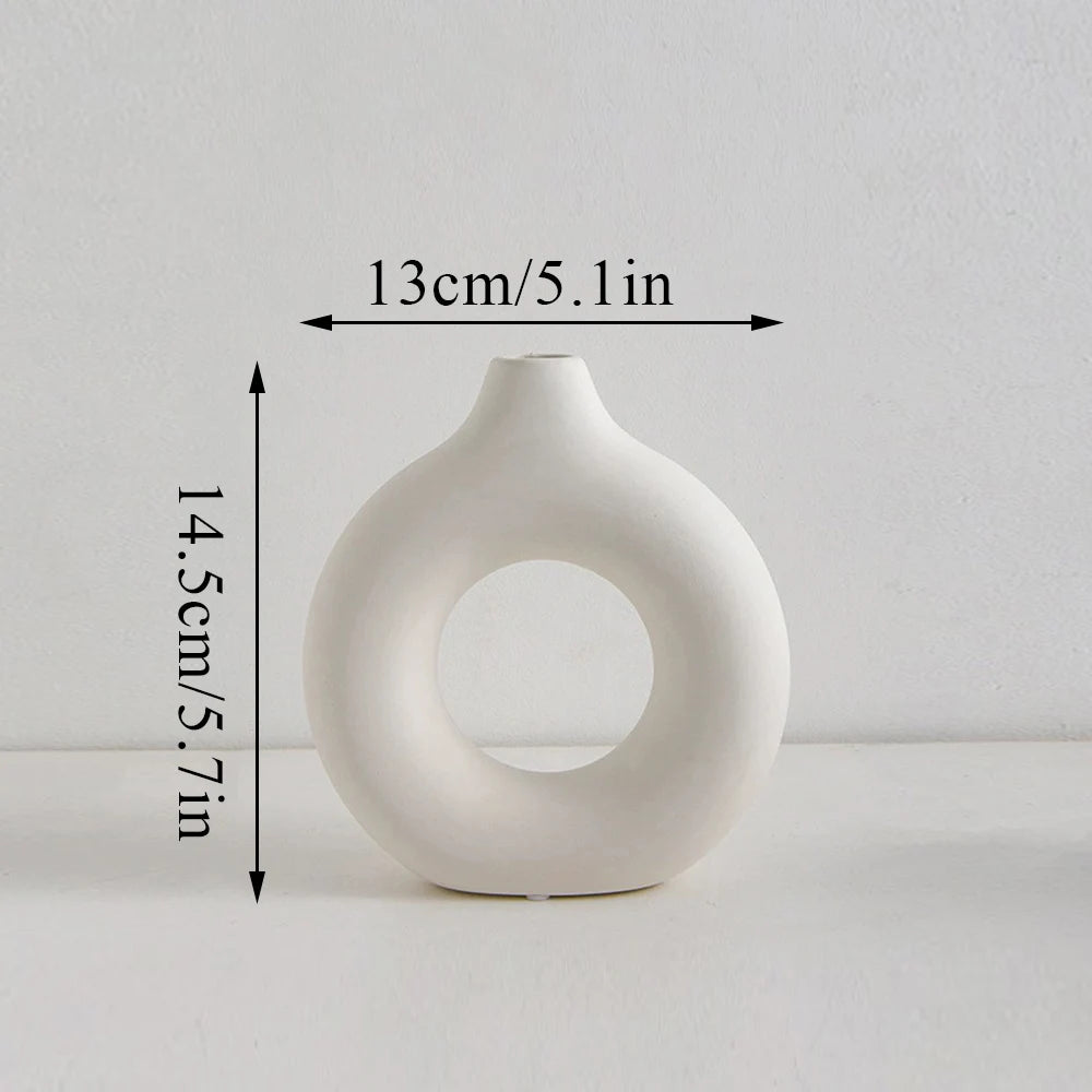 1Pcs Plastic Flat Minimalist Vase