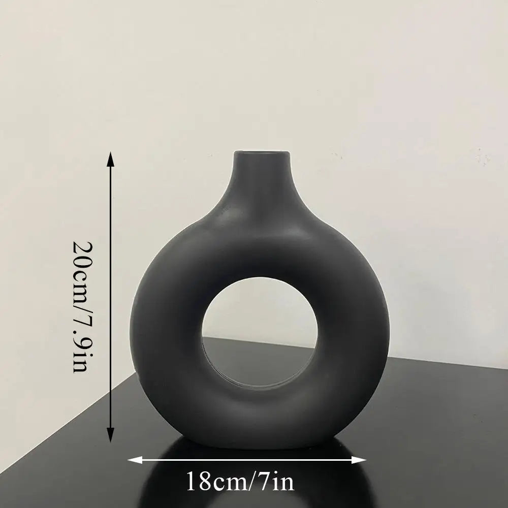 1Pcs Plastic Flat Minimalist Vase