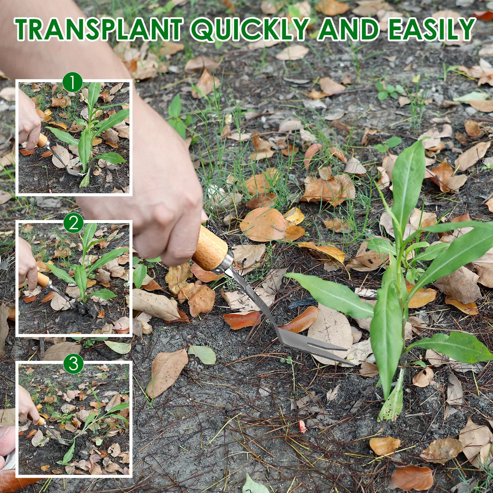 4PCS Stainless Steel Garden Weeder Set