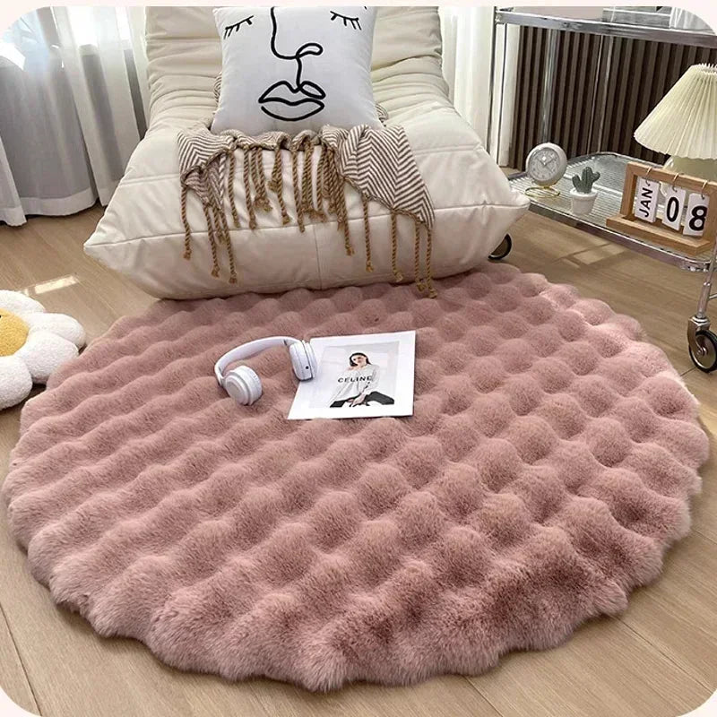Plush Round Shaggy Area Rug
