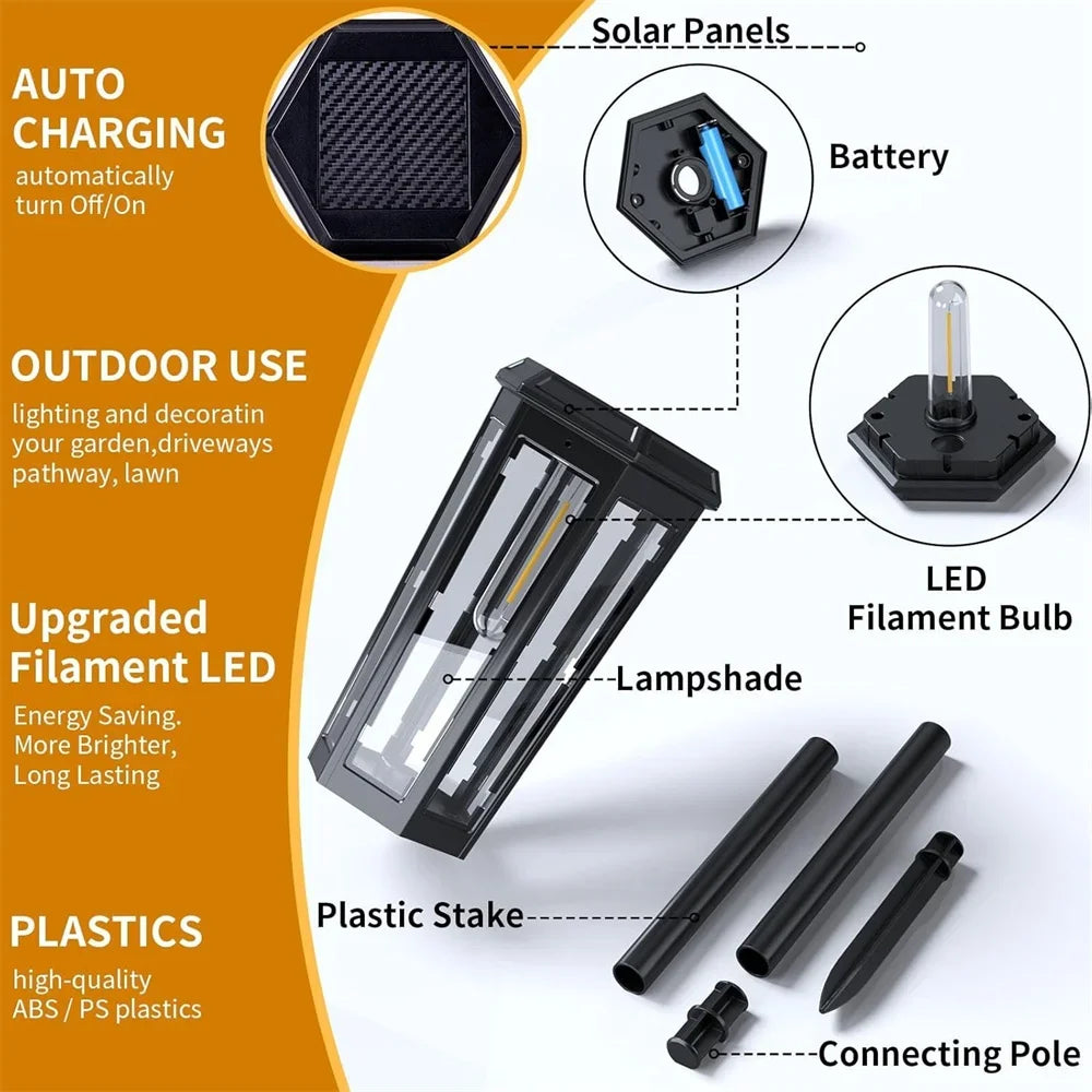 Solar Pathway Lights Outdoor Waterproof
