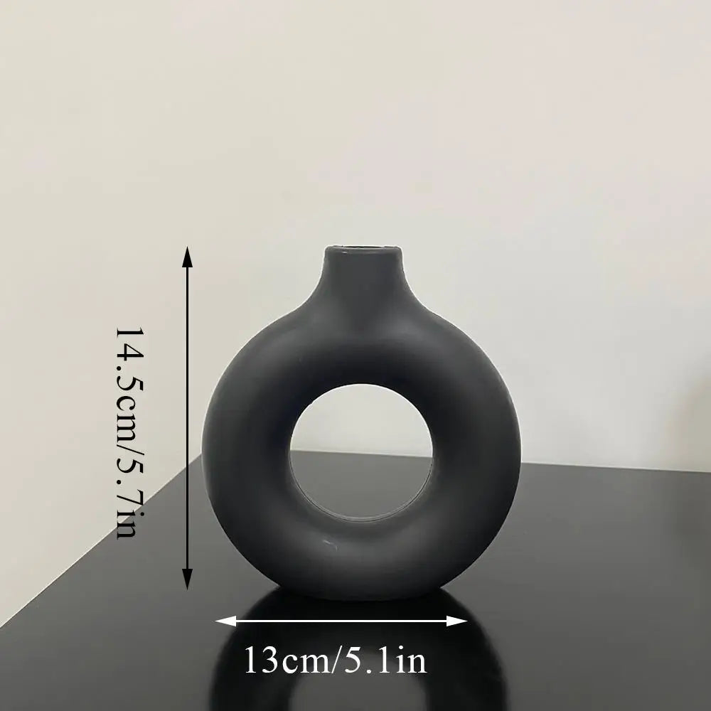 1Pcs Plastic Flat Minimalist Vase