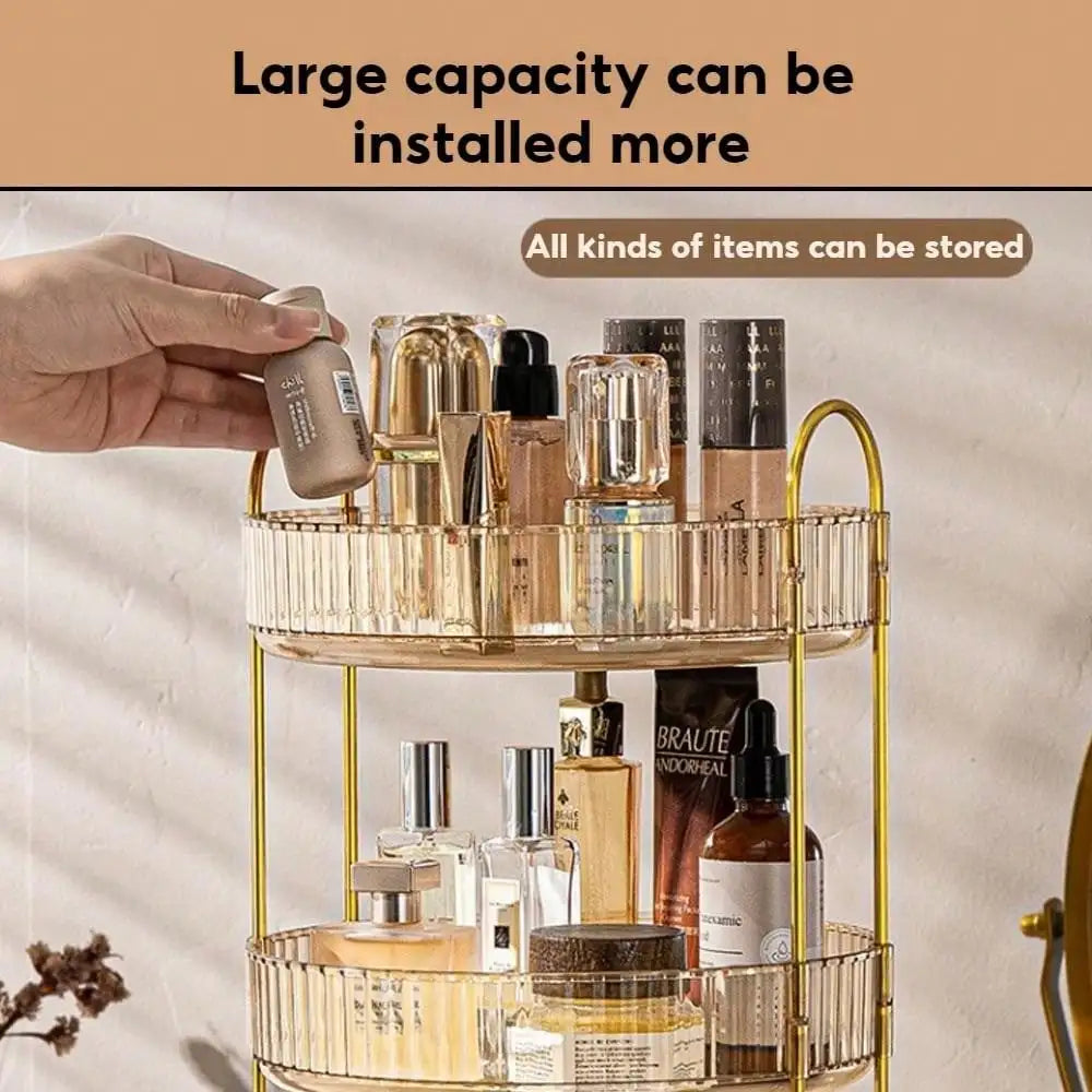 3-Tier Rotating Makeup Organizer