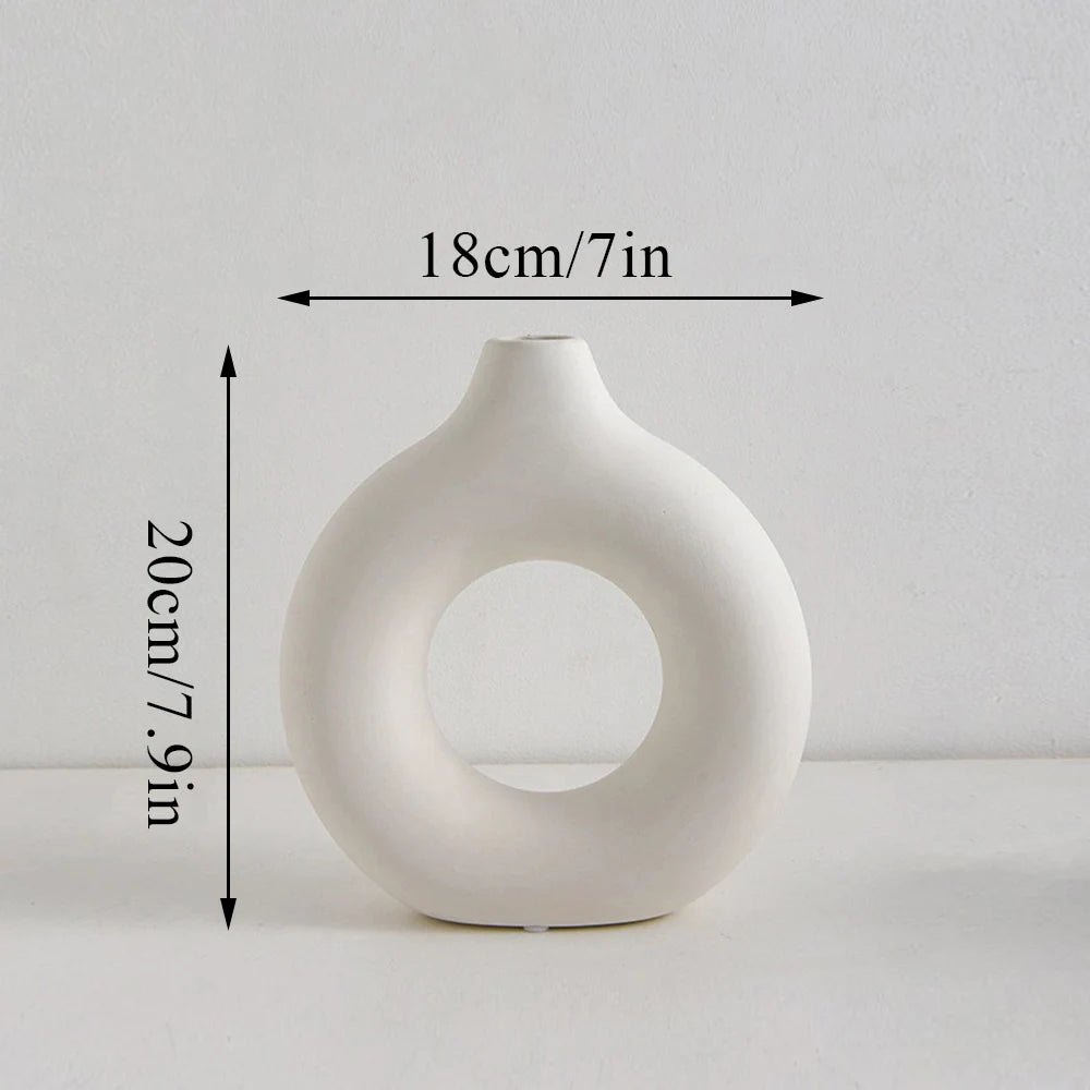 1Pcs Plastic Flat Minimalist Vase