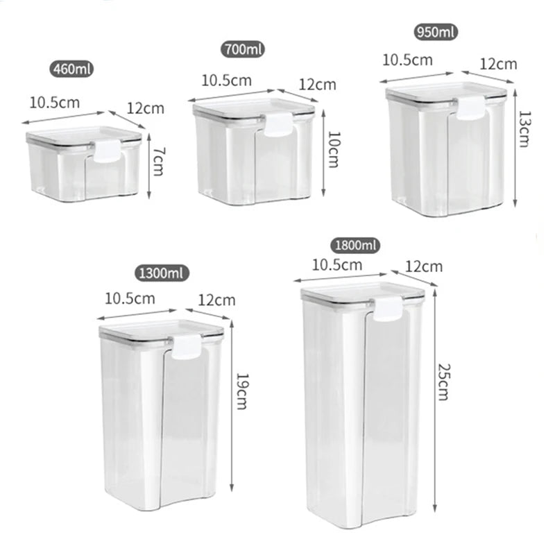 Large Airtight Kitchen Storage Jars Set