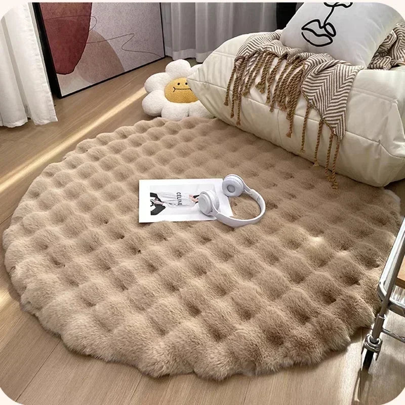 Plush Round Shaggy Area Rug