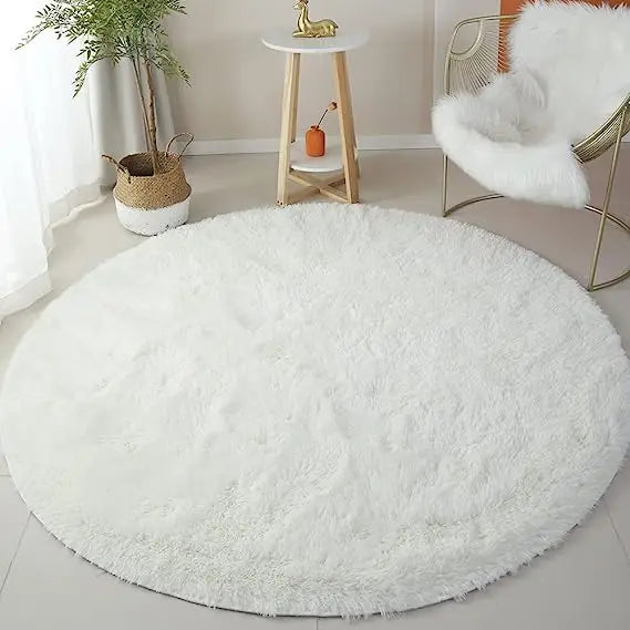 Fluffy Round Plush Area Rug