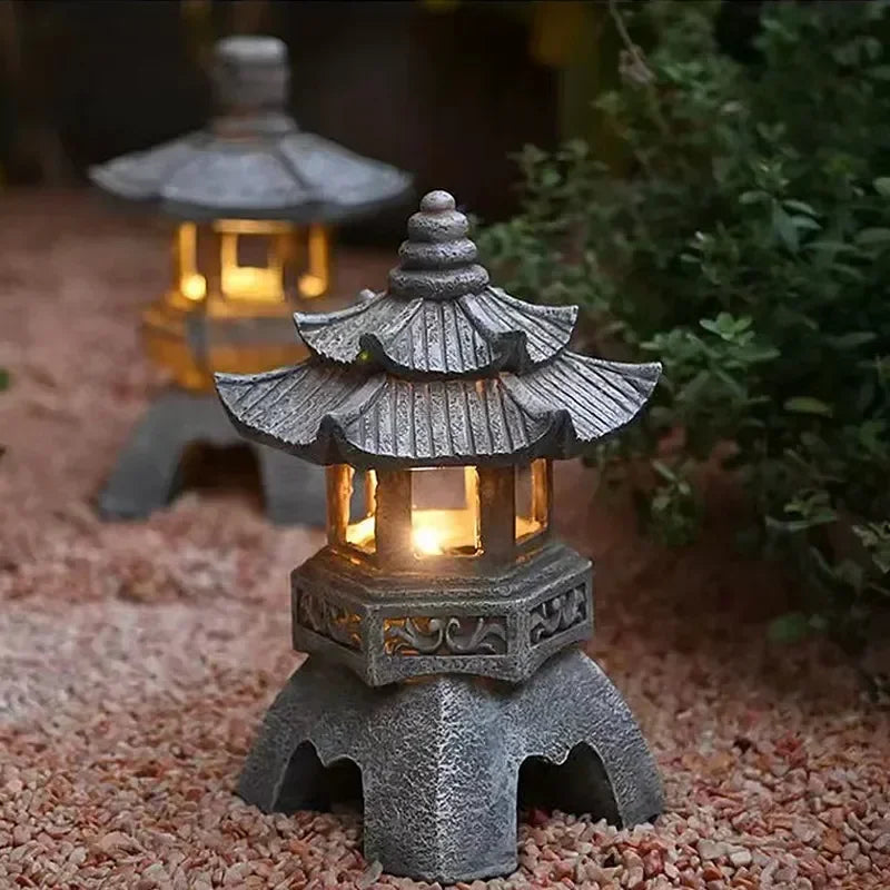 Solar LED Pagoda Garden Lantern