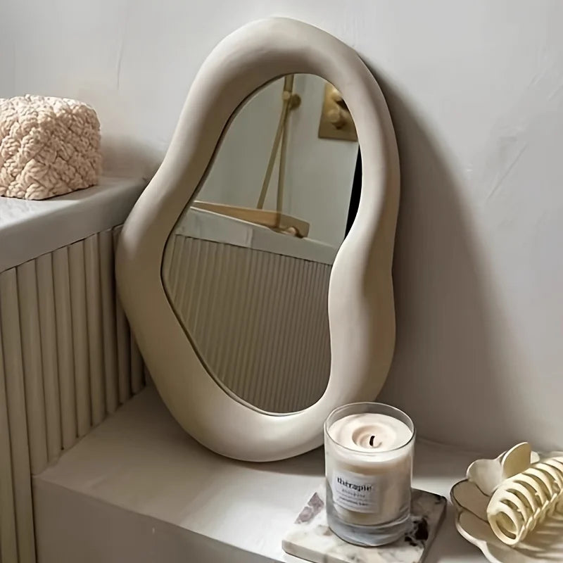 Ceramic Irregular Aesthetic Vanity Mirror