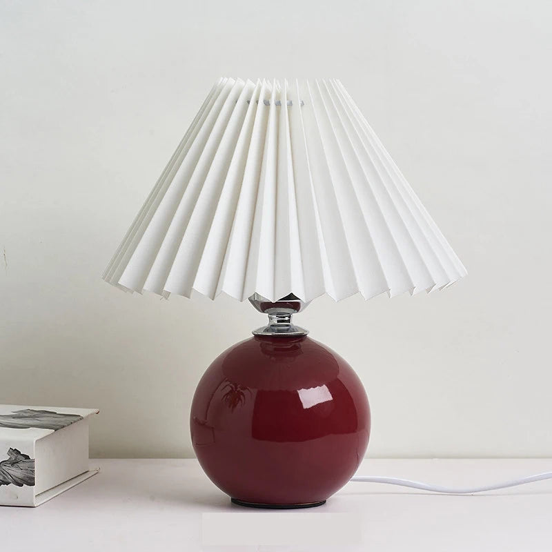 Vintage Pleated Table Lamp