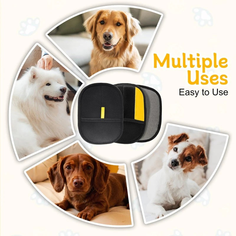 Pets Hair Remover Gloves - Groom & Massage
