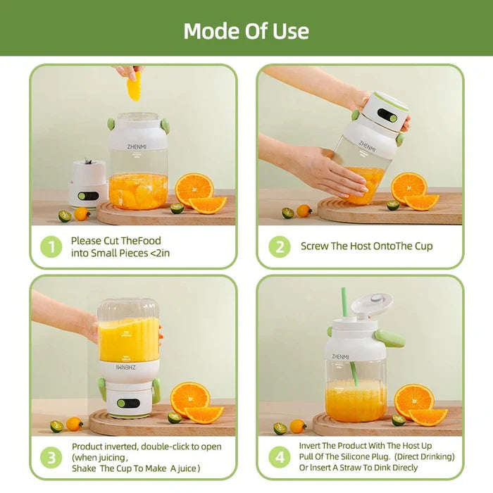 Portable USB-C Juicer Blender – 33oz